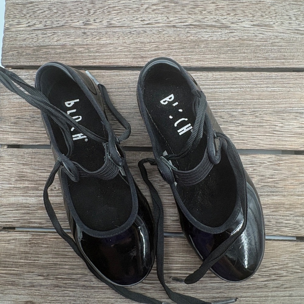 Bloch Teletone Tap Shoes Women's 7.5M Black Patent Dance Performance Studio